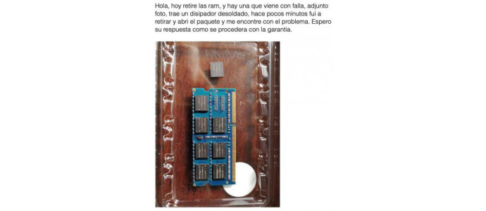 Solicitud de cambio de producto por daños del transportista.