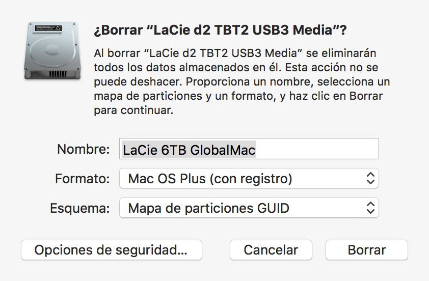 Seleccion Formato y Borrar